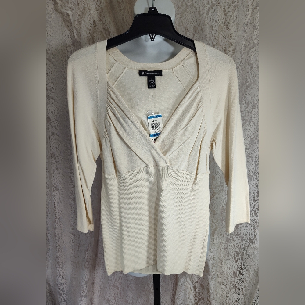 INC Cream Knit Top